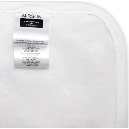 Mattress cover MirSon Terry Waterproof 217 waterproof elastic at corners 120x190 cm (2200000374660) Mattress cover MirSon Terry Waterproof 217 waterproof elastic at corners 120x190 cm (2200000374660)