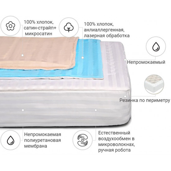 Наматрасник антиаллергенный MirSon Valentino Waterproof Eco 233/1 150x200 (2200000378170) Наматрасник антиаллергенный MirSon Valentino Waterproof Eco 233/1 150x200 (2200000378170)