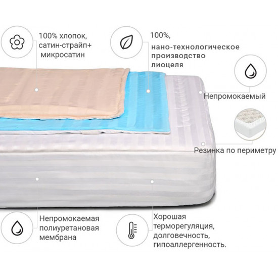 Mattress cover MirSon Valentino Tencel (Modal) Waterproof 318/1 140x190 cm (2200000381828) Mattress cover MirSon Valentino Tencel (Modal) Waterproof 318/1 140x190 cm (2200000381828)