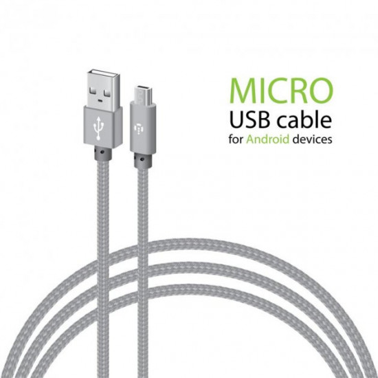 Cable Intaleo CBGNYL1 USB-microUSB 1m Gray (1283126477676) Cable Intaleo CBGNYL1 USB-microUSB 1m Gray (1283126477676)