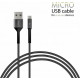  Кабель Intaleo CB0 USB-microUSB 1.2м Black/Grey (1283126495649)