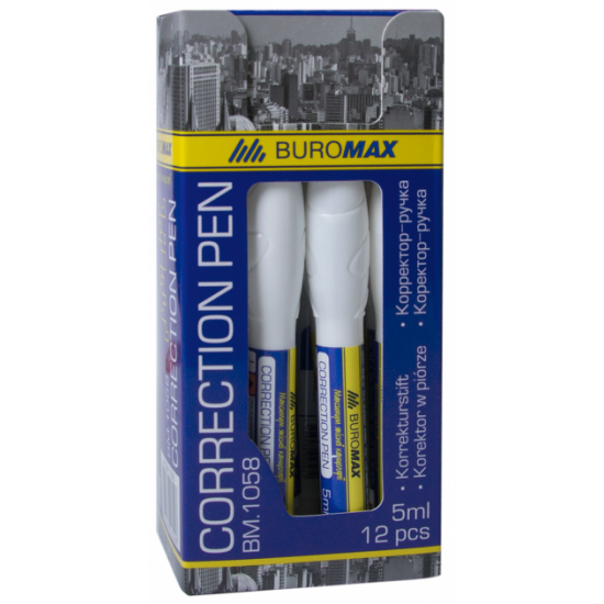 Набір коректорів ручок Buromax 12 шт. 5 мл (BM.1058) Набір коректорів ручок Buromax 12 шт. 5 мл (BM.1058)
