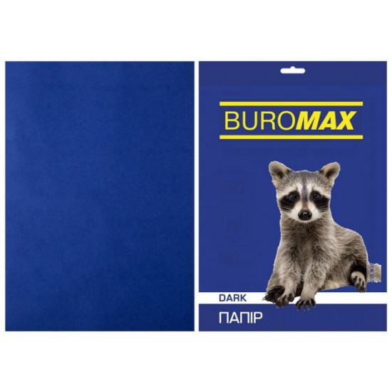 Colored paper A4 Buromax DARK 80 gm2 dark blue 50 l. (BM.2721450-02) Colored paper A4 Buromax DARK 80 gm2 dark blue 50 l. (BM.2721450-02)