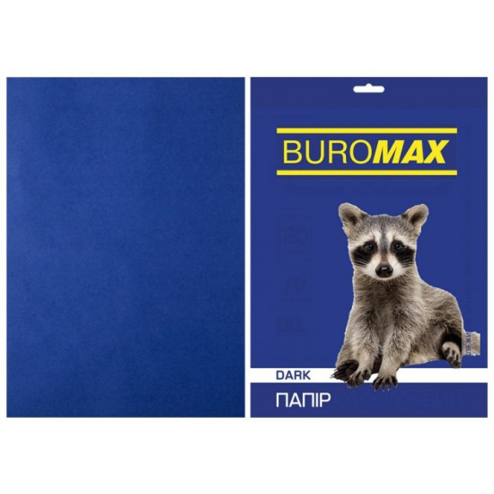 Colored paper A4 Buromax DARK 80 gm2 dark blue 20 l. (BM.2721420-02)