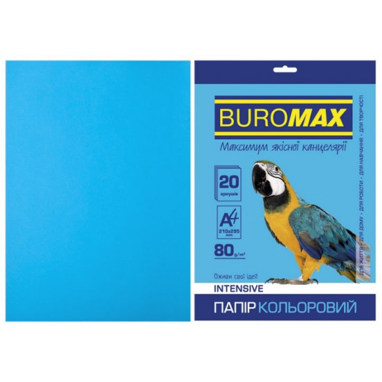 Colored paper A4 Buromax INTENSIV 80 gm2 light blue 20 l. (BM.2721320-30) Colored paper A4 Buromax INTENSIV 80 gm2 light blue 20 l. (BM.2721320-30)