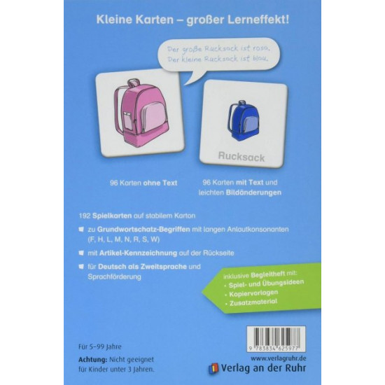  Wortschatz-Bildkarten. Set 1: lang klingende Anlautkonsonanten