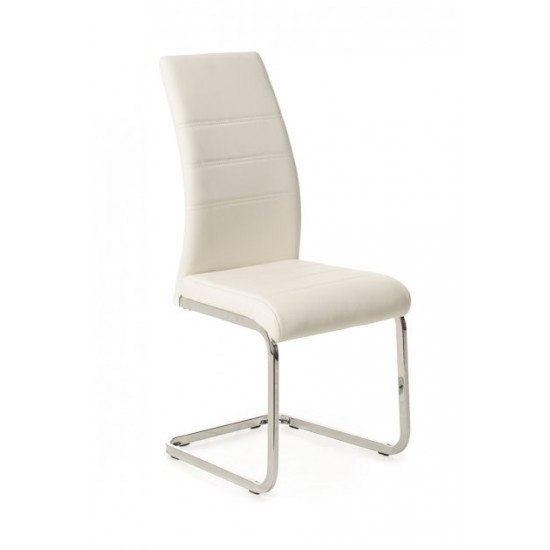 Chair for kitchen, cafe, bar artificial leather + chrome steel S-116 Vetro Mebel White Chair for kitchen, cafe, bar artificial leather + chrome steel S-116 Vetro Mebel White
