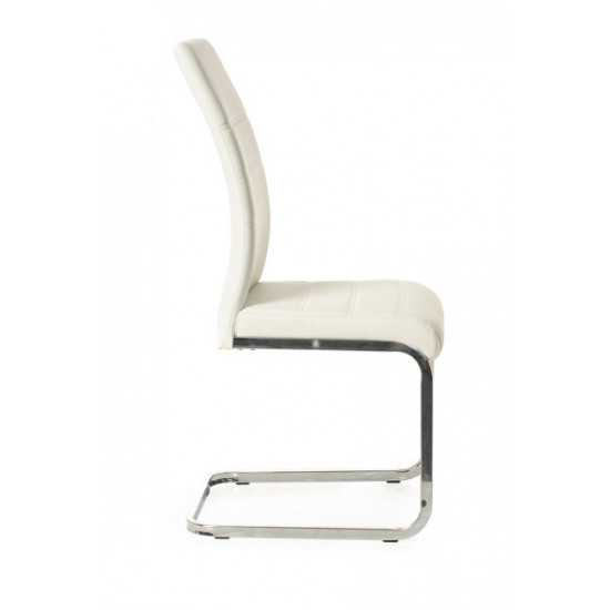 Chair for kitchen, cafe, bar artificial leather + chrome steel S-116 Vetro Mebel White Chair for kitchen, cafe, bar artificial leather + chrome steel S-116 Vetro Mebel White