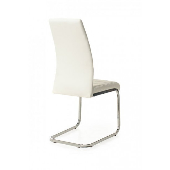 Chair for kitchen, cafe, bar artificial leather + chrome steel S-116 Vetro Mebel White Chair for kitchen, cafe, bar artificial leather + chrome steel S-116 Vetro Mebel White