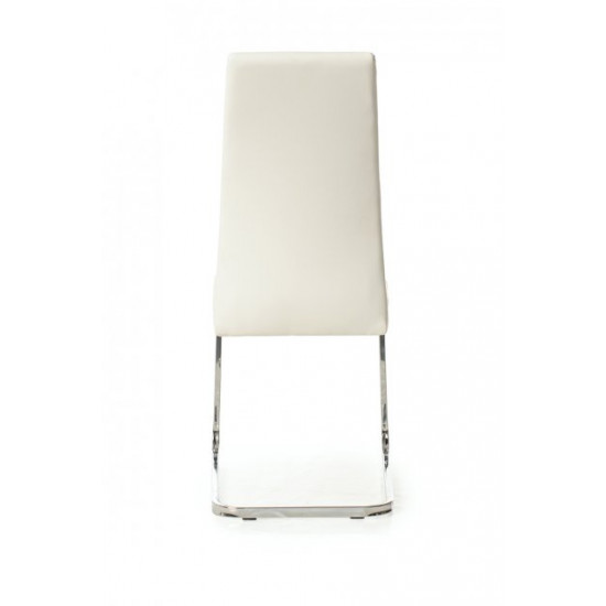 Chair for kitchen, cafe, bar artificial leather + chrome steel S-116 Vetro Mebel White Chair for kitchen, cafe, bar artificial leather + chrome steel S-116 Vetro Mebel White