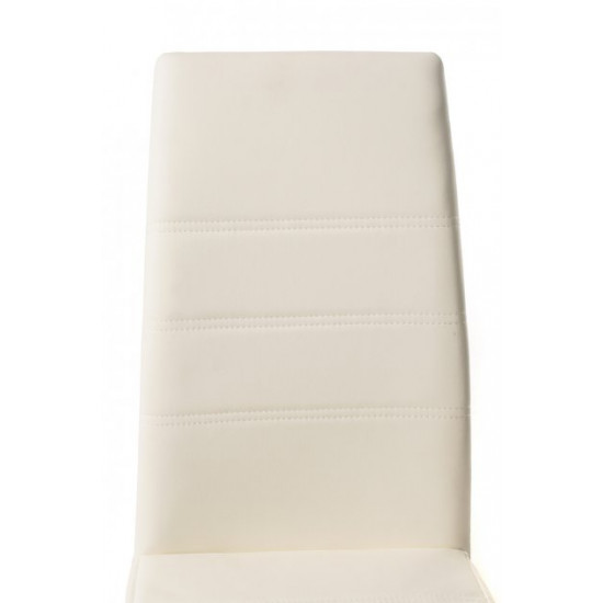 Chair for kitchen, cafe, bar artificial leather + chrome steel S-116 Vetro Mebel White Chair for kitchen, cafe, bar artificial leather + chrome steel S-116 Vetro Mebel White