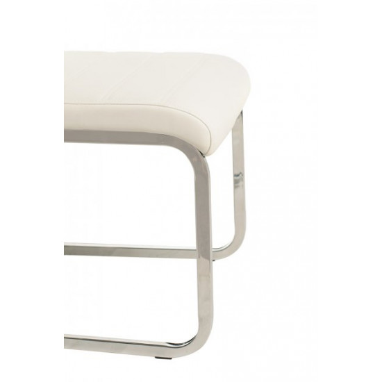 Chair for kitchen, cafe, bar artificial leather + chrome steel S-116 Vetro Mebel White Chair for kitchen, cafe, bar artificial leather + chrome steel S-116 Vetro Mebel White