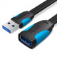 Удлинитель USB-USB 3.0 Vention Flat 5Gbps 3m Black (VAS-A13-B300) Удлинитель USB-USB 3.0 Vention Flat 5Gbps 3m Black (VAS-A13-B300)