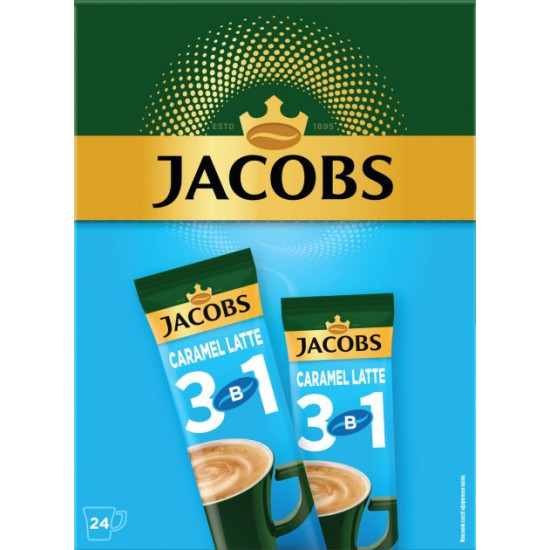 Coffee drink Jacobs 3 in 1 Caramel Latte 24 x 12.3 g (4820206290588) Coffee drink Jacobs 3 in 1 Caramel Latte 24 x 12.3 g (4820206290588)