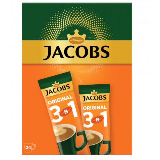 Кавовий напій Jacobs 3 in 1 Original 24 x 12 г (4820206290465) Кавовий напій Jacobs 3 in 1 Original 24 x 12 г (4820206290465)