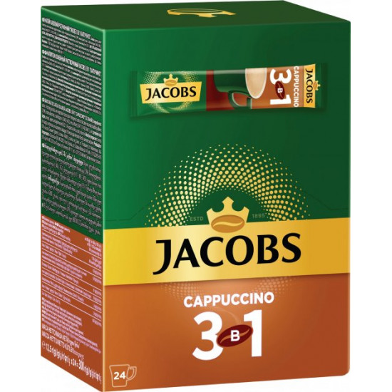 Coffee drink Jacobs 3 in 1 Cappuccino 24 x 12.5 g (4820206290618) Coffee drink Jacobs 3 in 1 Cappuccino 24 x 12.5 g (4820206290618)