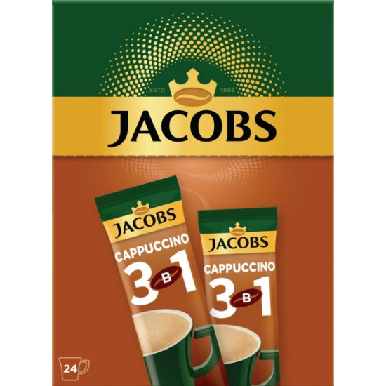 Coffee drink Jacobs 3 in 1 Cappuccino 24 x 12.5 g (4820206290618) Coffee drink Jacobs 3 in 1 Cappuccino 24 x 12.5 g (4820206290618)