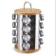 Set of containers for spices on a round stand 16pcs KM-7044