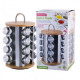 Set of containers for spices on a round stand 16pcs KM-7044