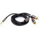Audio cable PowerPlant 3.5mm Stereo Plug - 2 x RCA 1 m Black (CA912834)