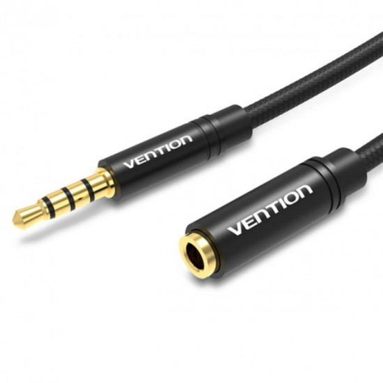 Cable Vention Audio 3.5 mm M - 3.5 mm F, 1m, Black (BHBBF) Cable Vention Audio 3.5 mm M - 3.5 mm F, 1m, Black (BHBBF)