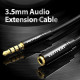 Cable Vention Audio 3.5 mm M - 3.5 mm F, 1m, Black (BHBBF) Cable Vention Audio 3.5 mm M - 3.5 mm F, 1m, Black (BHBBF)