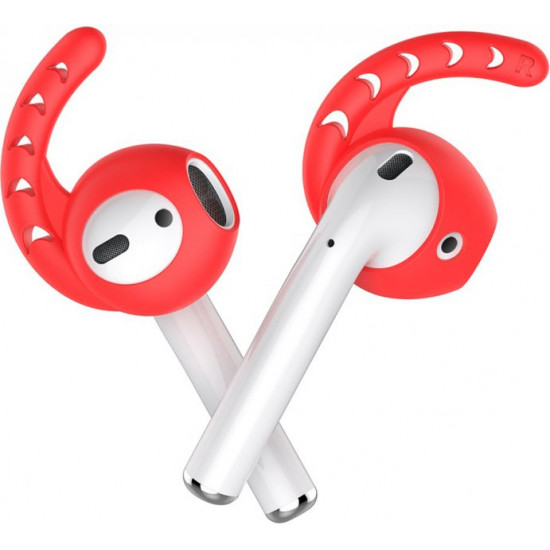 Силіконові тримачі AhaStyle для Apple AirPods Set 3 pairs, Red (AHA-01140-RED) Силіконові тримачі AhaStyle для Apple AirPods Set 3 pairs, Red (AHA-01140-RED)