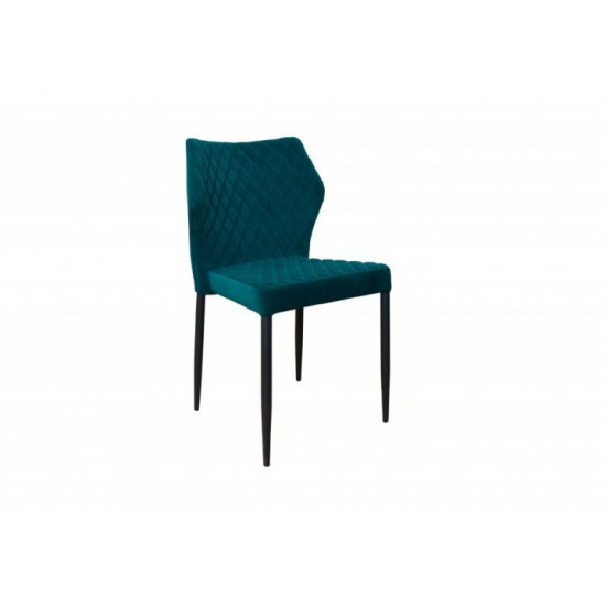 Chair for kitchen, cafe, bar Finiks metal black/fabric corduroy emerald Eurodom Chair for kitchen, cafe, bar Finiks metal black/fabric corduroy emerald Eurodom