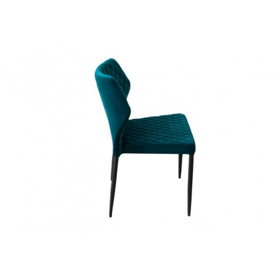 Chair for kitchen, cafe, bar Finiks metal black/fabric corduroy emerald Eurodom Chair for kitchen, cafe, bar Finiks metal black/fabric corduroy emerald Eurodom