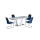 Chair for kitchen, cafe, bar Carlos metal chrome/fabric velor blue Eurodom Chair for kitchen, cafe, bar Carlos metal chrome/fabric velor blue Eurodom