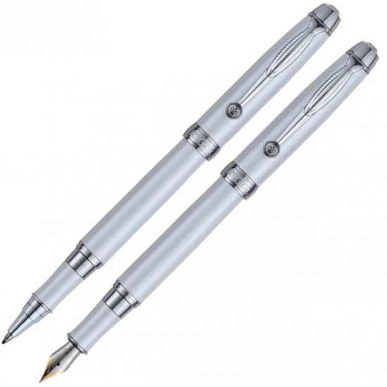 Set of pens (fountain + rollerball) Regal White body in gift case (R502407.L.FR) Set of pens (fountain + rollerball) Regal White body in gift case (R502407.L.FR)