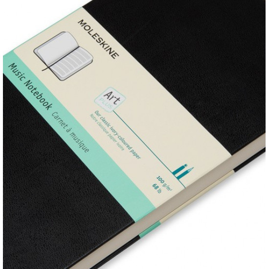 Notebook Moleskine Art Music middle 13 x 21 cm for notes black Notebook Moleskine Art Music middle 13 x 21 cm for notes black