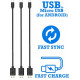 Timstool USB to microUSB cable 0.21 m 3 pcs Black (DC21-MU-BL) Timstool USB to microUSB cable 0.21 m 3 pcs Black (DC21-MU-BL)