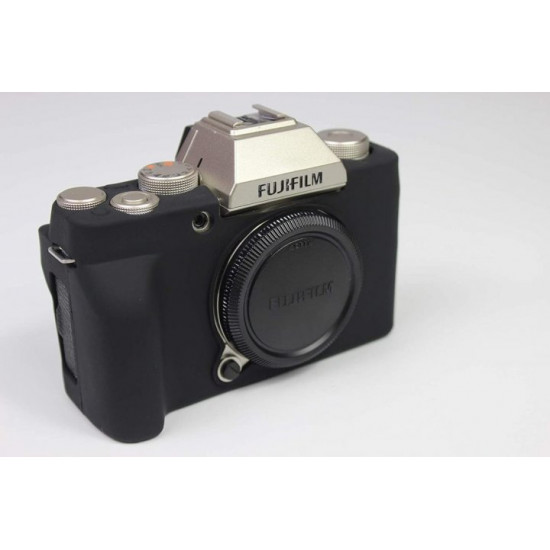 Защитный силиконовый чехол для фотоаппаратов FujiFilm X-T200 - черный Защитный силиконовый чехол для фотоаппаратов FujiFilm X-T200 - черный