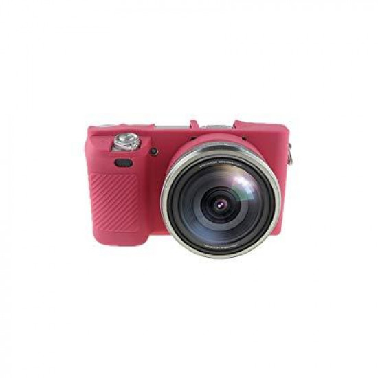 Защитный силиконовый чехол для фотоаппаратов SONY A6000 - красный Защитный силиконовый чехол для фотоаппаратов SONY A6000 - красный