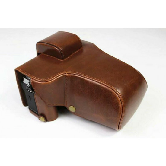 Protective case - case for Fujifilm X-T4 camera - coffee - access to battery implemented Protective case - case for Fujifilm X-T4 camera - coffee - access to battery implemented