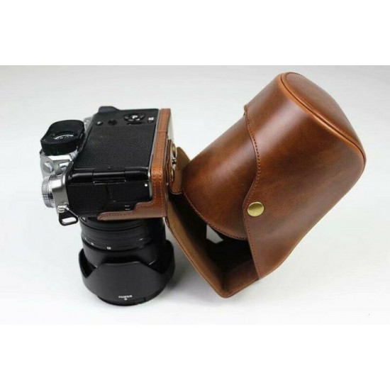 Protective case - case for Fujifilm X-T4 camera - coffee - access to battery implemented Protective case - case for Fujifilm X-T4 camera - coffee - access to battery implemented