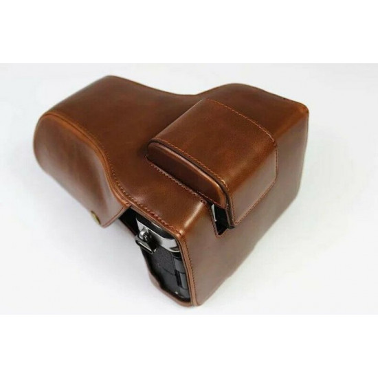 Protective case - case for Fujifilm X-T4 camera - coffee - access to battery implemented Protective case - case for Fujifilm X-T4 camera - coffee - access to battery implemented