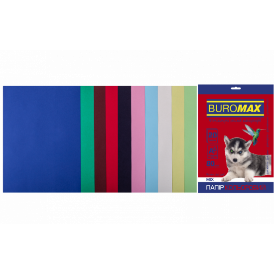 Набор цветной бумаги Buromax Dark+Pastel А4 20 л (BM2721112099) Набор цветной бумаги Buromax Dark+Pastel А4 20 л (BM2721112099)