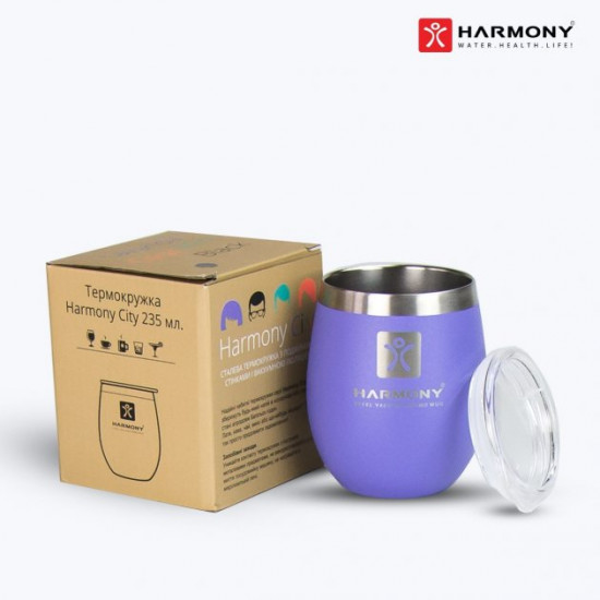 Термокружка Harmony City Lavanda 0,235 л. с двойными стенками и вакуумной изоляцией Термокружка Harmony City Lavanda 0,235 л. с двойными стенками и вакуумной изоляцией