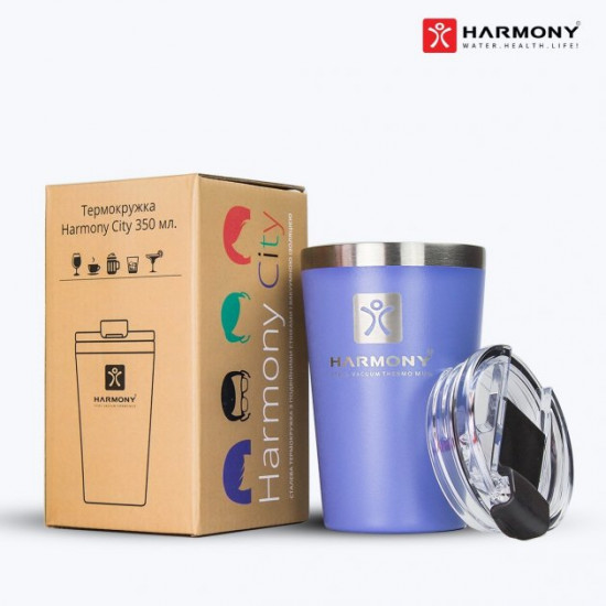 Термокружка Harmony City Lavanda 0,35 л. с двойными стенками и вакуумной изоляцией Термокружка Harmony City Lavanda 0,35 л. с двойными стенками и вакуумной изоляцией