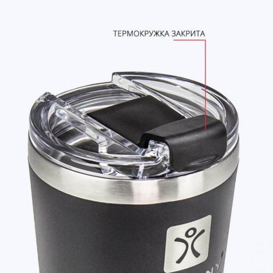 Термокружка Harmony City Black 0,475 л. с двойными стенками и вакуумной изоляцией Термокружка Harmony City Black 0,475 л. с двойными стенками и вакуумной изоляцией