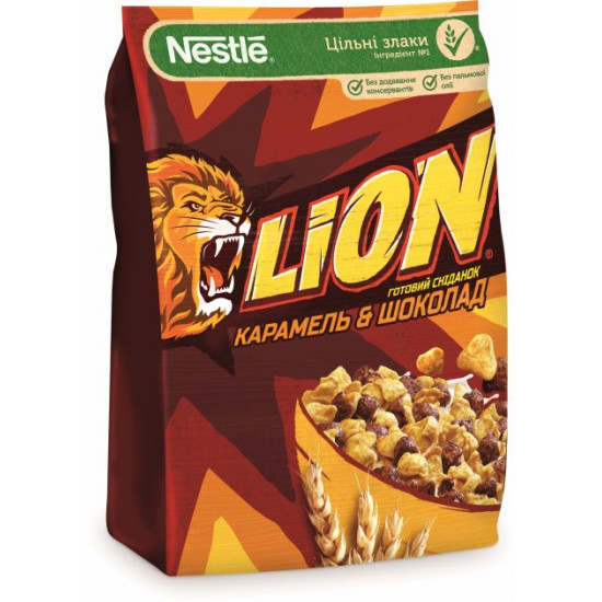 Сухий сніданок Lion Карамельний мікс 250 г (5900020022622) Сухий сніданок Lion Карамельний мікс 250 г (5900020022622)