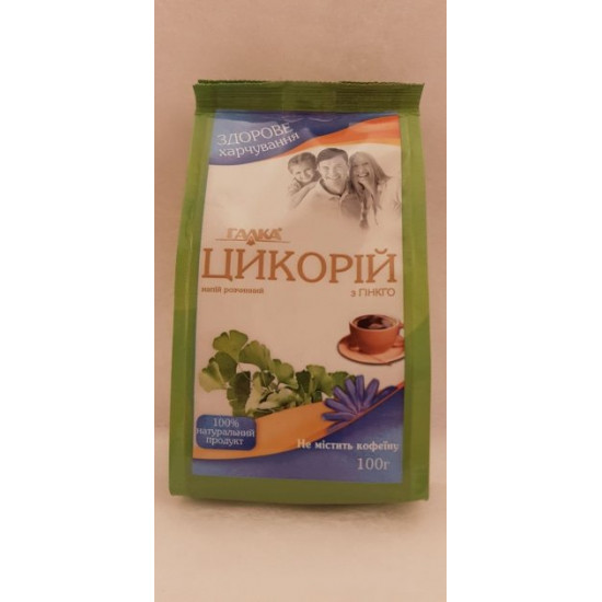 Растворимый напиток Галка Цикорий с гинкго, 100г Растворимый напиток Галка Цикорий с гинкго, 100г