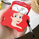 Силіконовий футляр Disney series для навушників AirPods 1/2 + карабін Русалочка / Червоний Силіконовий футляр Disney series для навушників AirPods 1/2 + карабін Русалочка / Червоний
