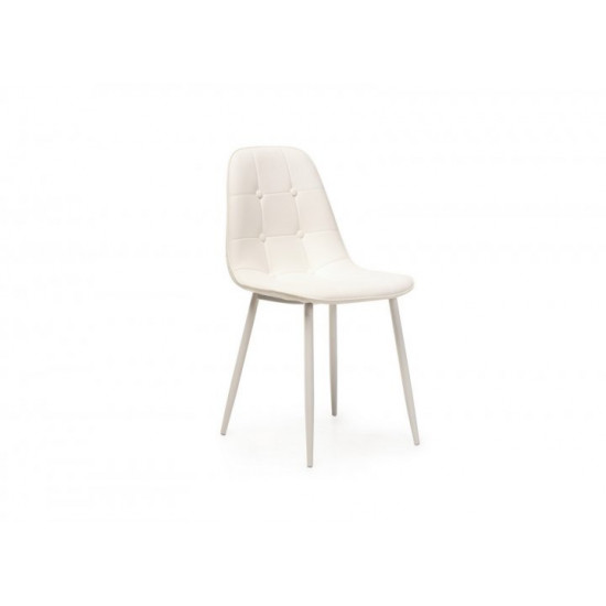 Chair with metal legs Vetro VT-M-01-3 artificial leather color white Chair with metal legs Vetro VT-M-01-3 artificial leather color white