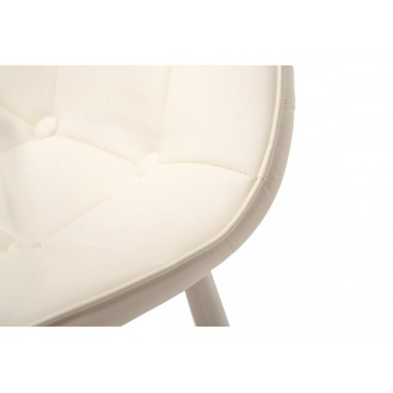 Chair with metal legs Vetro VT-M-01-3 artificial leather color white Chair with metal legs Vetro VT-M-01-3 artificial leather color white