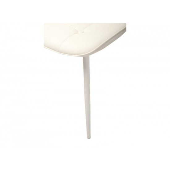 Chair with metal legs Vetro VT-M-01-3 artificial leather color white Chair with metal legs Vetro VT-M-01-3 artificial leather color white