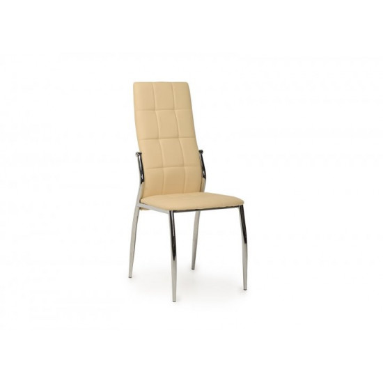 Chair with chrome legs Vetro VT-N-20-8 artificial leather, milky color Chair with chrome legs Vetro VT-N-20-8 artificial leather, milky color