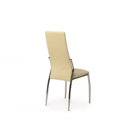 Chair with chrome legs Vetro VT-N-20-8 artificial leather, milky color Chair with chrome legs Vetro VT-N-20-8 artificial leather, milky color